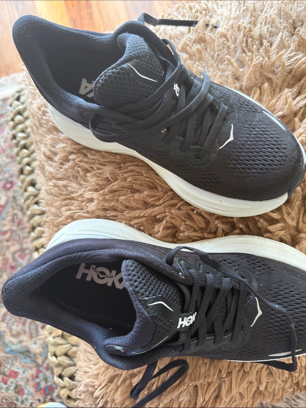 Hoka Black and White Women's Athletic Running Shoes Bondi , I paid 180.00